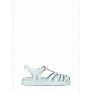 MARNI Woven Leather Strap Sandals with Ankle Buckle Closure